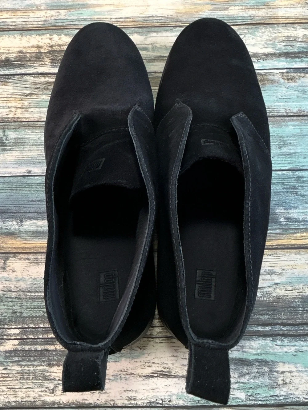 FitFlop Zackery Chukka Boots Mens Size 12M Black Suede Lace Up Dress Work Desert